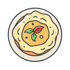 hummus dip icon, hummus dip vector illustration-simple illustration of hummus dip, perfect for hummus dip logos and icons