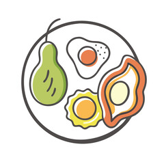 keto diet icon, keto diet vector illustration-simple illustration of keto diet, perfect for keto diet logos and icons