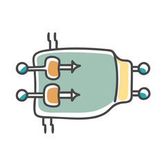 logic gate icon, logic gate vector illustration-simple illustration of logic gate, perfect for logic gate logos and icons
