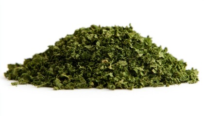 Pile of dried, chopped herbs