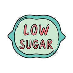 low sugar badge icon, low sugar badge vector illustration-simple illustration of low sugar badge, perfect for low sugar badge logos and icons