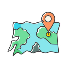 map icon, map vector illustration-simple illustration of map, perfect for map logos and icons
