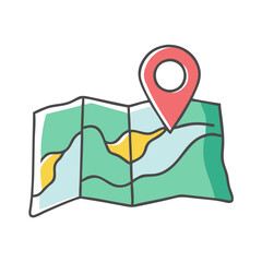 map icon, map vector illustration-simple illustration of map, perfect for map logos and icons