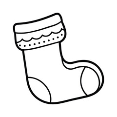 christmas boot vector illustration