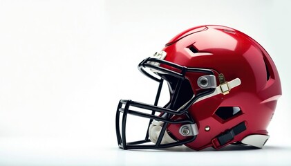Fototapeta premium American football helmet and ball on white background , sports, gridiron