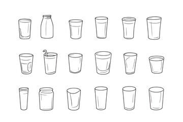 Minimalistic Milkshake Line Art Symbol