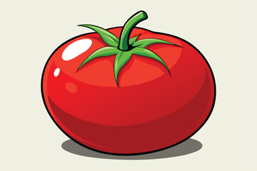 red tomato isolated vector on white
