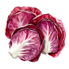 Obraz premium Fresh and vibrant red cabbage heads stacked together, perfect for healthy recipes and colorful salads.