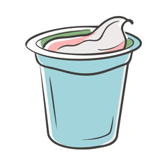 yogurt cup icon, yogurt cup vector illustration-simple illustration of yogurt cup, perfect for yogurt cup logos and icons