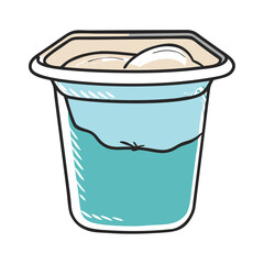 yogurt cup icon, yogurt cup vector illustration-simple illustration of yogurt cup, perfect for yogurt cup logos and icons