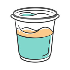 yogurt cup icon, yogurt cup vector illustration-simple illustration of yogurt cup, perfect for yogurt cup logos and icons