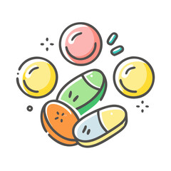 multivitamin icon, multivitamin vector illustration-simple illustration of multivitamin, perfect for multivitamin logos and icons