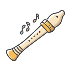 musical instrument recorder icon, musical instrument recorder vector illustration-simple illustration of musical instrument recorder, perfect for musical instrument recorder logos and icons