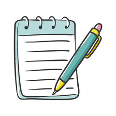 notepad and pen icon, notepad and pen vector illustration-simple illustration of notepad and pen, perfect for notepad and pen logos and icons