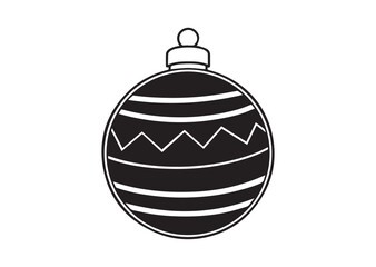Christmas bauble silhouette vector