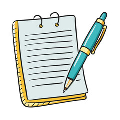 notes and pen icon, notes and pen vector illustration-simple illustration of notes and pen, perfect for notes and pen logos and icons