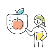 nutrition coach icon, nutrition coach vector illustration-simple illustration of nutrition coach, perfect for nutrition coach logos and icons