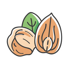 nuts icon, nuts vector illustration-simple illustration of nuts, perfect for nuts logos and icons