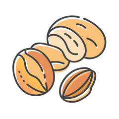 nuts icon, nuts vector illustration-simple illustration of nuts, perfect for nuts logos and icons