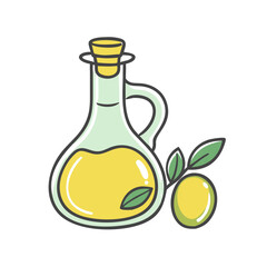 olive oil icon, olive oil vector illustration-simple illustration of olive oil, perfect for olive oil logos and icons