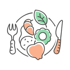 paleo diet icon, paleo diet vector illustration-simple illustration of paleo diet, perfect for paleo diet logos and icons