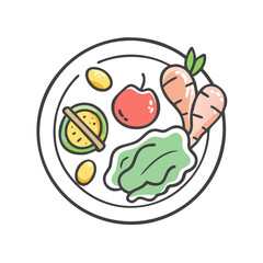 paleo diet icon, paleo diet vector illustration-simple illustration of paleo diet, perfect for paleo diet logos and icons