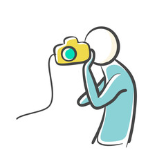 photographer icon, photographer vector illustration-simple illustration of photographer, perfect for photographer logos and icons