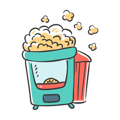 popcorn machine icon, popcorn machine vector illustration-simple illustration of popcorn machine, perfect for popcorn machine logos and icons