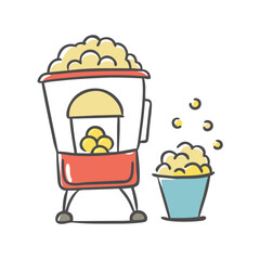 popcorn machine icon, popcorn machine vector illustration-simple illustration of popcorn machine, perfect for popcorn machine logos and icons