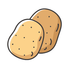 potato icon, potato vector illustration-simple illustration of potato, perfect for potato logos and icons