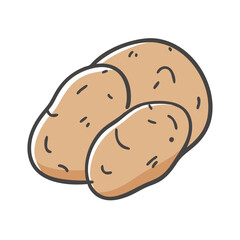 potato icon, potato vector illustration-simple illustration of potato, perfect for potato logos and icons