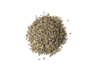 Dry lavender flowers isolated, lavandula perfume buds, petals, fragrance lilac blossoms, herbs