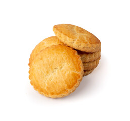 Netherlands traditional cookies isolated, Holland almond filled cake, Dutch marzipan pastry