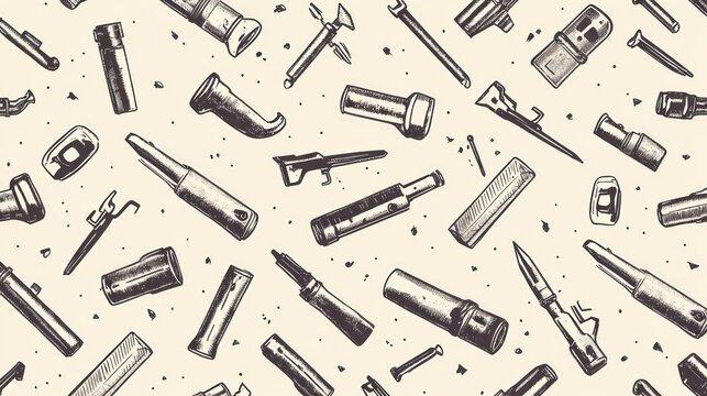 Tools pattern background, workshop texture, seamless design, craft equipment, DIY project