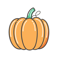 pumpkin icon, pumpkin vector illustration-simple illustration of pumpkin, perfect for pumpkin logos and icons