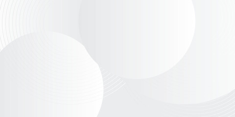 White geometric abstract background overlap layer on bright space with lines effect decoration. Modern graphic design element circles style concept for banner decoration