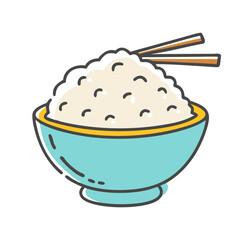 rice bowl icon, rice bowl vector illustration-simple illustration of rice bowl, perfect for rice bowl logos and icons