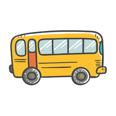 school bus icon, school bus vector illustration-simple illustration of school bus, perfect for school bus logos and icons