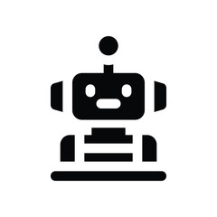 rebot glyph icon. Strong and solid vector icon for websites, mobile interfaces, presentations, and visual branding. High quality and easy to edit.