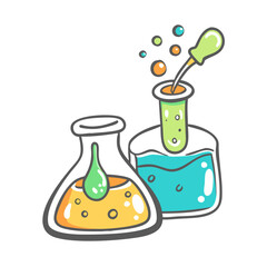 science experiment icon, science experiment vector illustration-simple illustration of science experiment, perfect for science experiment logos and icons
