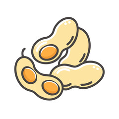 soybean icon, soybean vector illustration-simple illustration of soybean, perfect for soybean logos and icons