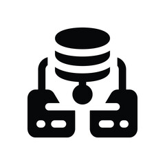 cluster glyph icon. Strong and solid vector icon for websites, mobile interfaces, presentations, and visual branding. High quality and easy to edit.