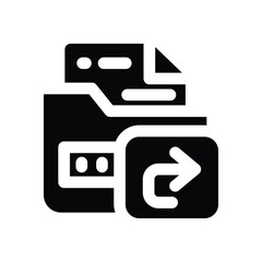data recovery glyph icon. Strong and solid vector icon for websites, mobile interfaces, presentations, and visual branding. High quality and easy to edit.