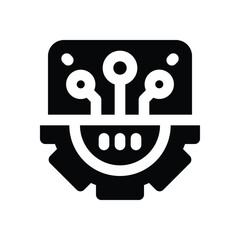 configuration glyph icon. Strong and solid vector icon for websites, mobile interfaces, presentations, and visual branding. High quality and easy to edit.