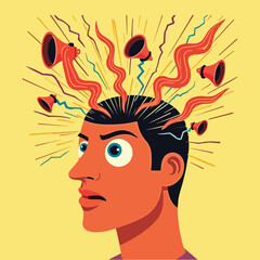 Vector Designs for International Panic Day - Overcoming Stress, Calming Techniques, and Panic Relief through Solid Color Illustrations