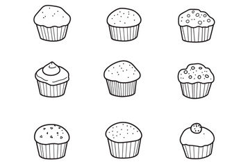 Simple Muffins Logo Design Element