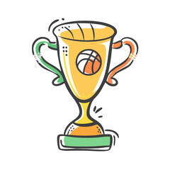 sports trophy icon, sports trophy vector illustration-simple illustration of sports trophy, perfect for sports trophy logos and icons