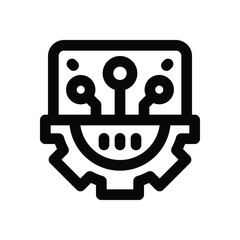 configuration line icon. Clean and minimalist vector icon for websites, mobile apps, presentations, and logos. Fully scalable and customizable for any project.