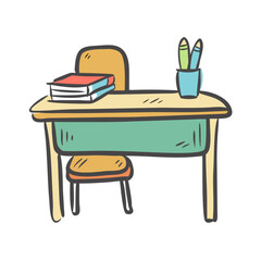 teacher s desk icon, teacher s desk vector illustration-simple illustration of teacher s desk, perfect for teacher s desk logos and icons
