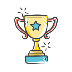 trophy icon, trophy vector illustration-simple illustration of trophy, perfect for trophy logos and icons